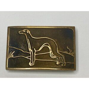 Greyhound Solid Brass UB Vintage Belt Buckle Dog Breed‎ Sighthound #2